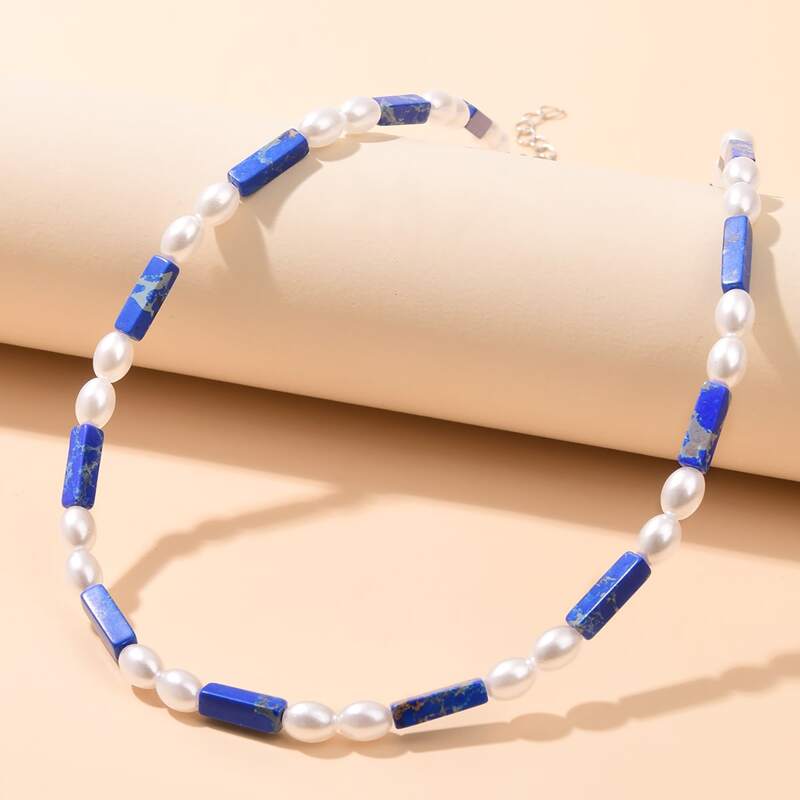 

Faux Pearl Decor Necklace, Multicolor