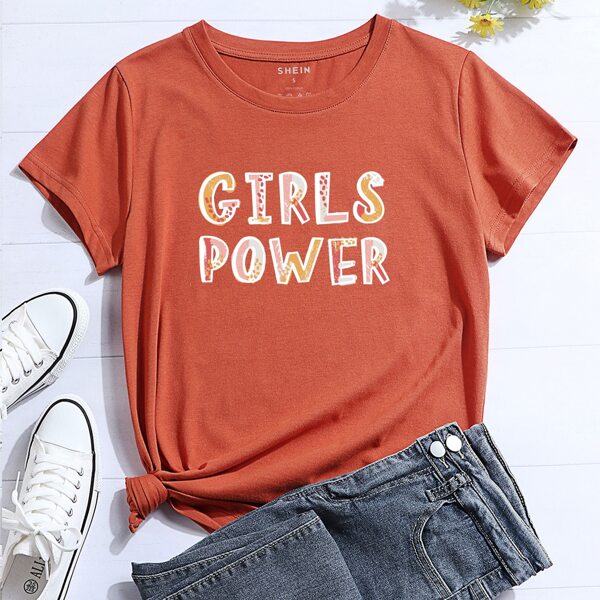 

Letter Graphic Short Sleeve Tee, Burnt orange
