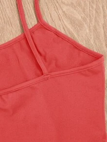 SHEIN VCAY Top de tirantes con estampado de paisley bajo hanky - Naranja - Ver 5