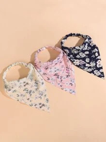 3pcs Girls Floral Print Headband