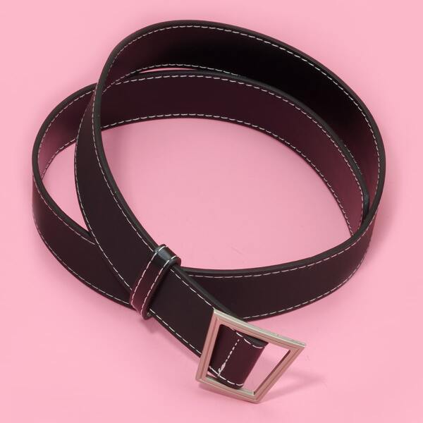 

Toddler Girls Trapezoid Buckle Belt, Black