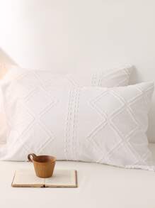 流蘇細節被套套裝不附帶內芯 - 白色 - 查看 4