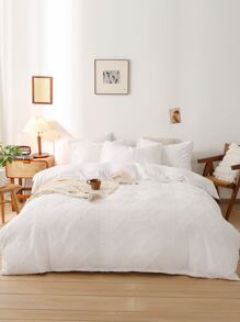 流蘇細節被套套裝不附帶內芯 - 白色 - 查看 6