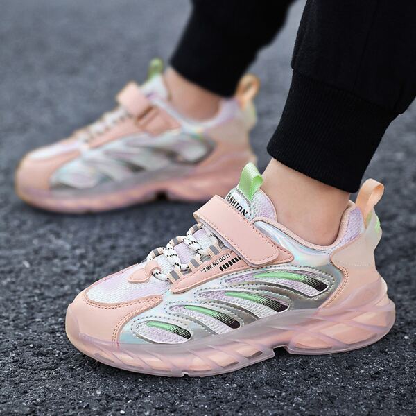 

Girls Colorblock Lace-up Front Sneakers, Multicolor