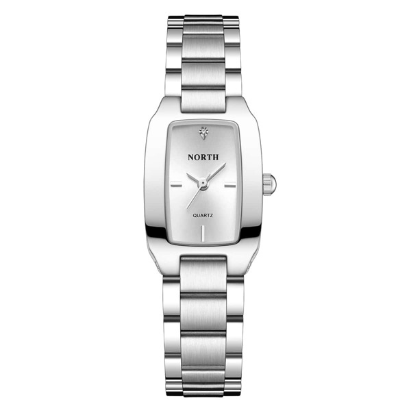 

Rhinestone Decor Rectangle Pointer Quartz Watch