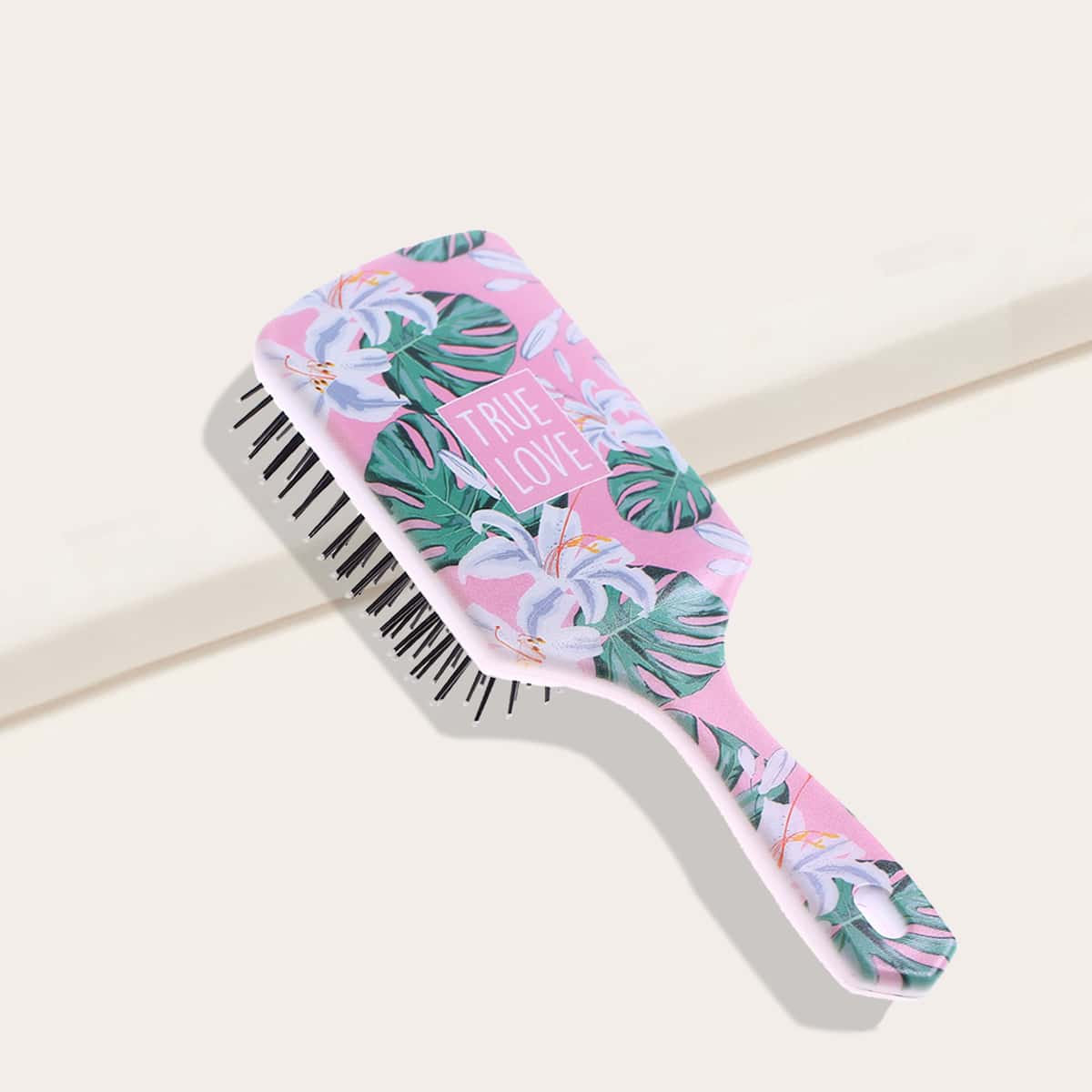 

Flower Pattern Hair Brush, Pink