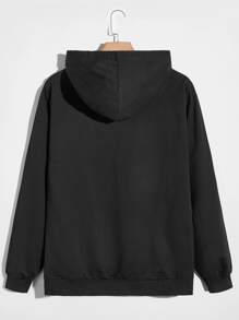 Genç Kız Çocukları İçin Taşlı Harf Desenli Sweatshirt - Siyah - Görünüm 2