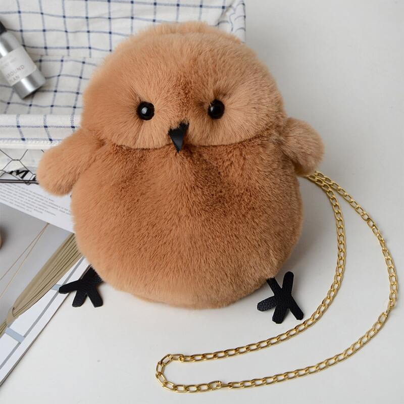 

Cartoon Design Chain Bag, Khaki