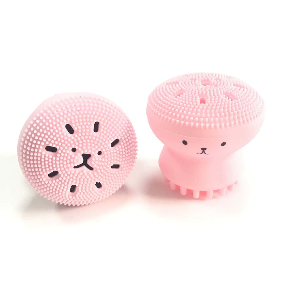 

Cartoon Octopus Facial Cleansing Brush, Pink
