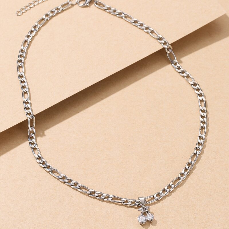 

Cherry Chain Necklace, Silver
