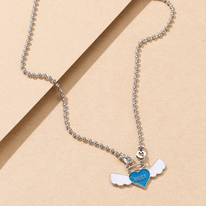

Heart Pendant Necklace, Blue