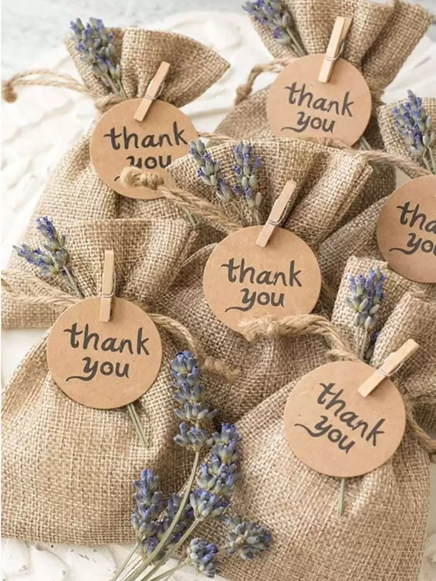50pcs Slogan Graphic Gift Tag With Hemp String - Khaki - View 1