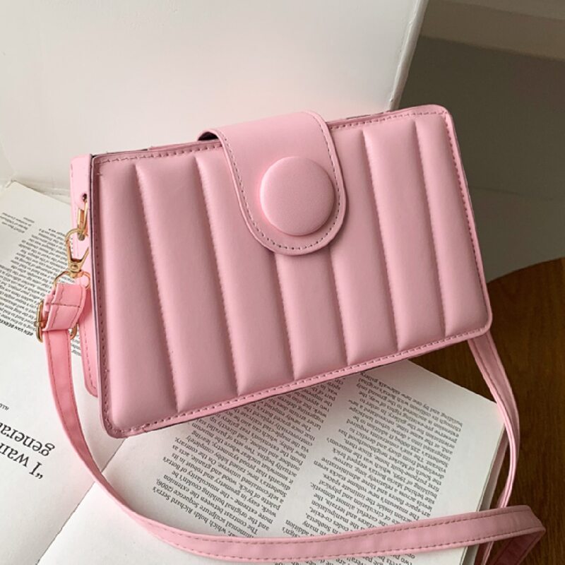 Quilted Crossbody Bag, Pink