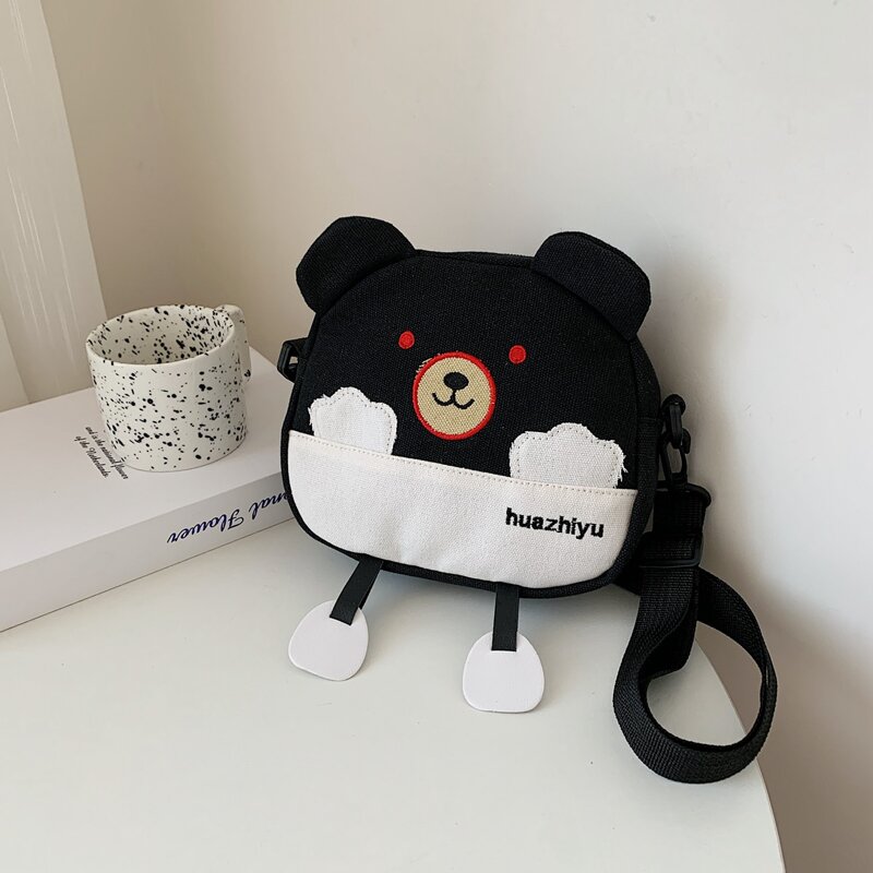

Cartoon Design Crossbody Bag, Black