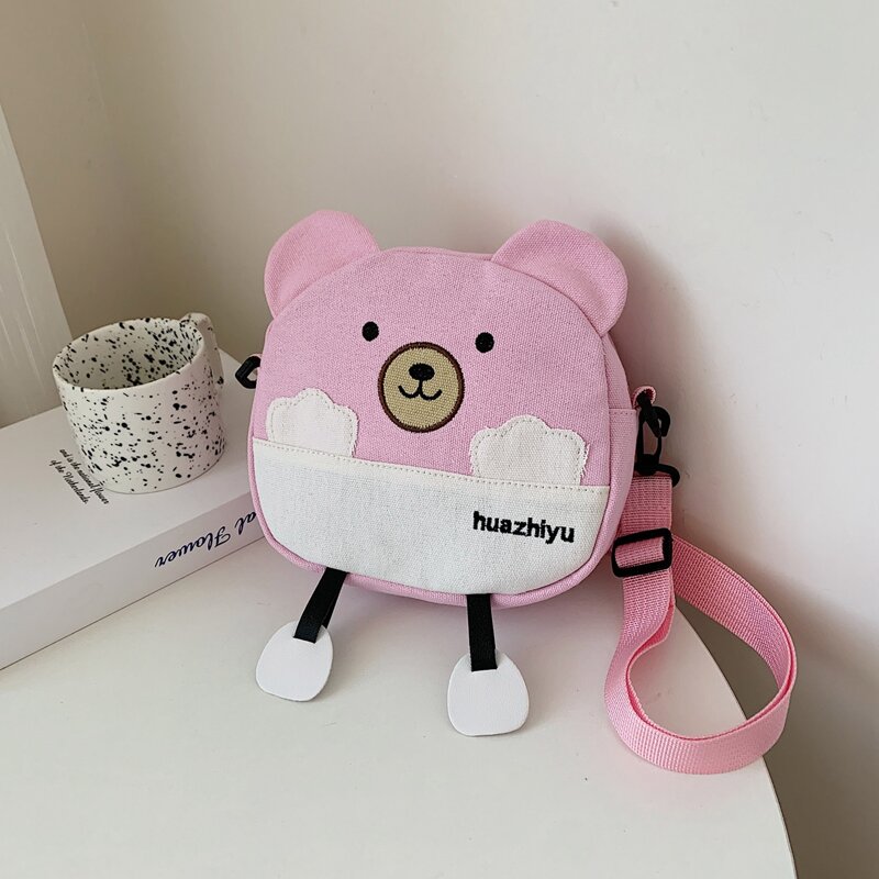 Cartoon Design Crossbody Bag, Pink