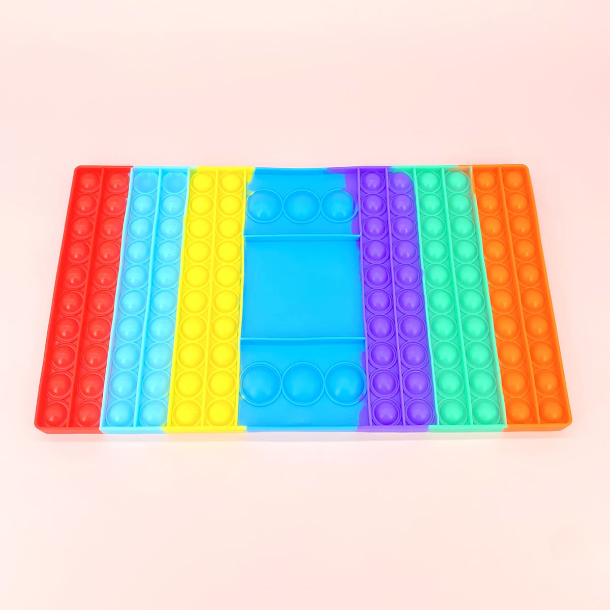 

1pc Color Block Push Pop Bubble, Multicolor