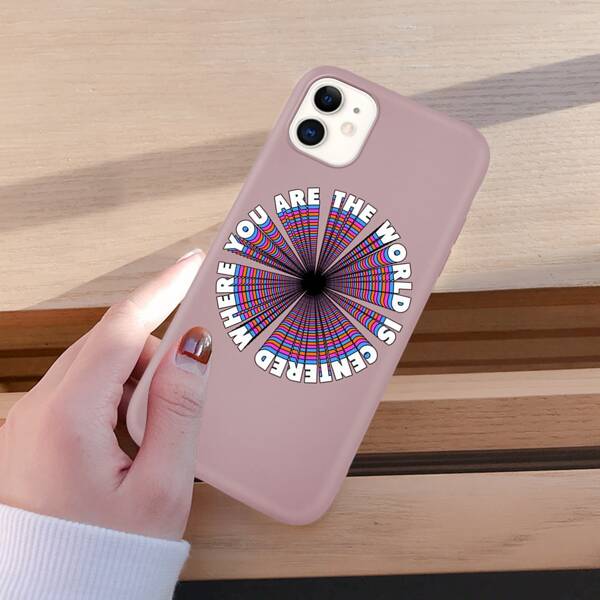 

Letter Graphic Phone Case, Multicolor