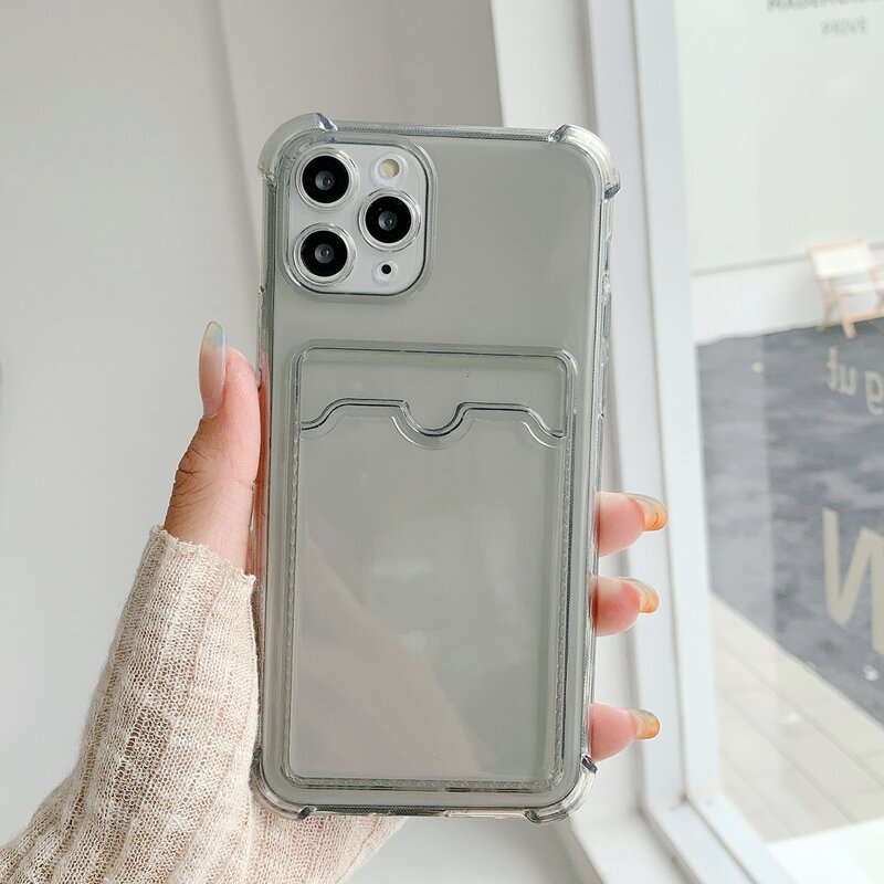 

Plain Clear Phone Case With Card Slot
