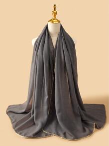 Tương phản khăn trang trí - Màu xám đen - Xem 1