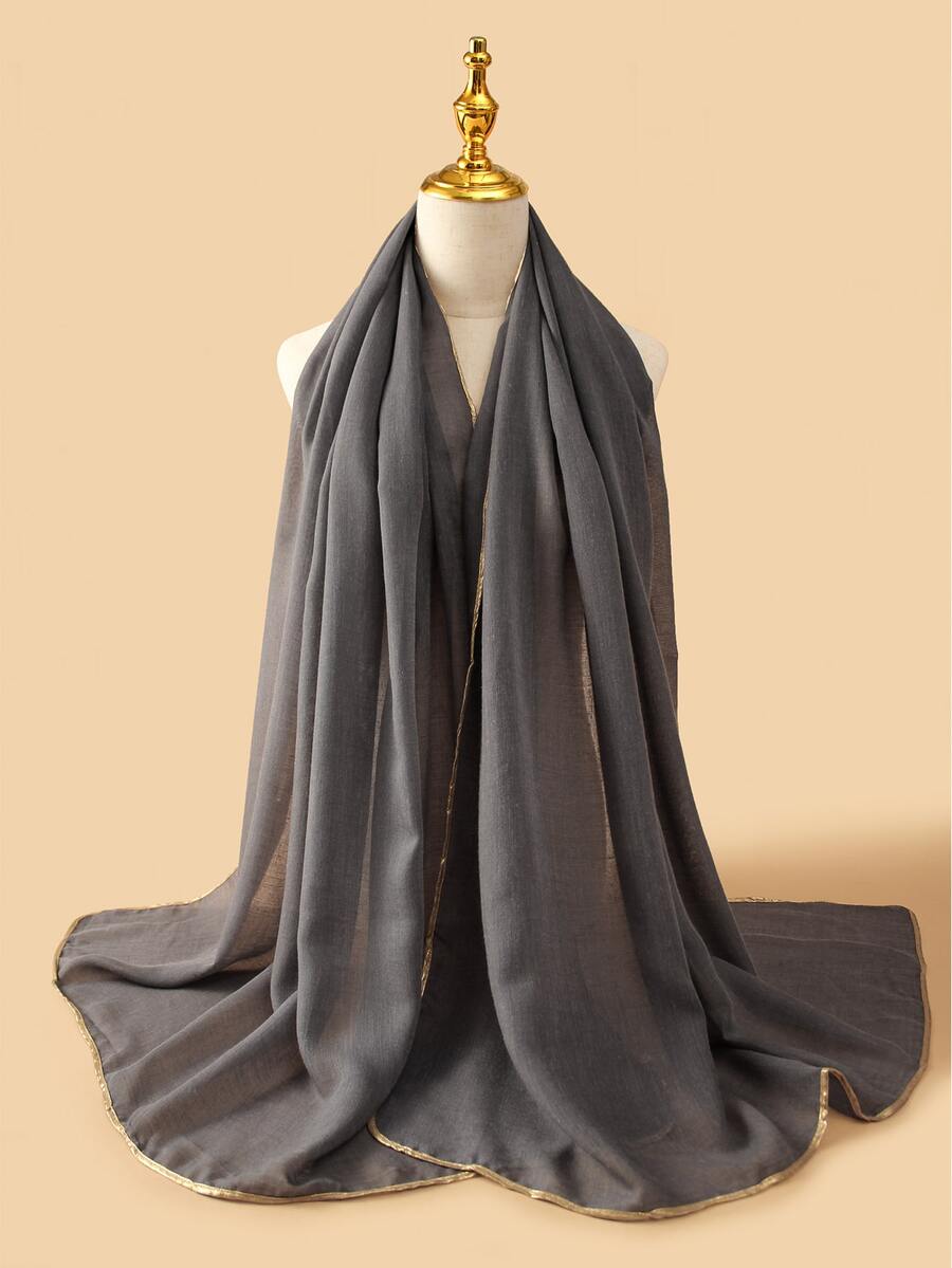 Tương phản khăn trang trí - Màu xám đen - Xem 1