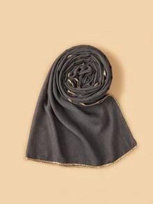 Tương phản khăn trang trí - Màu xám đen - Xem 2