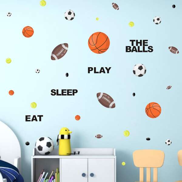 

Sports Print Wall Sticker, Multicolor