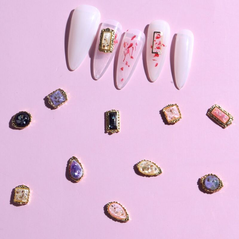 

10pcs Rhinestone Nail Art Decoration, Multicolor