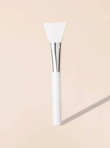 1pc Silicone Face Mask Brush, Professional Grade Beauty Tool For Applying Clay Mask Facial Treatment - White - View 1