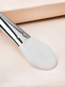 1pc Silicone Facial Mask Brush For Applying Cleansing Or Mud Masks, Beauty Salon Professional Makeup Tool For Portable Face - White - View 2