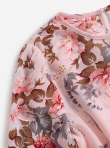 SHEIN Áo cánh Gái Thắt lưng Nút Cắt ra Hoa Giải trí - Nhiều màu - Xem 4