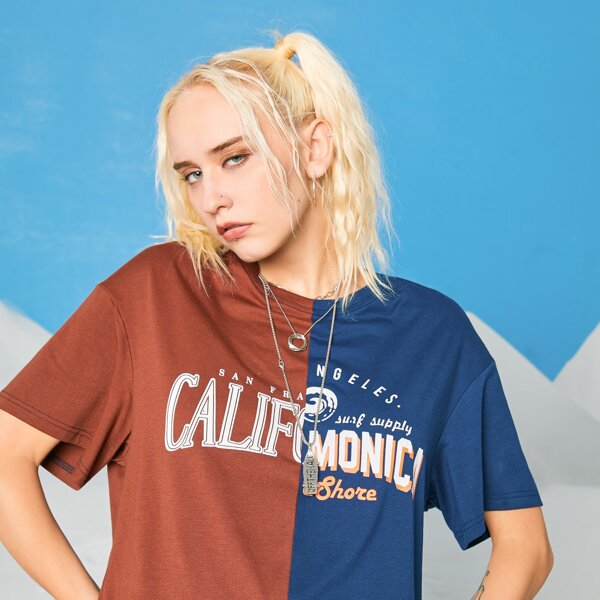 

Letter Colorblock Tee, Multicolor