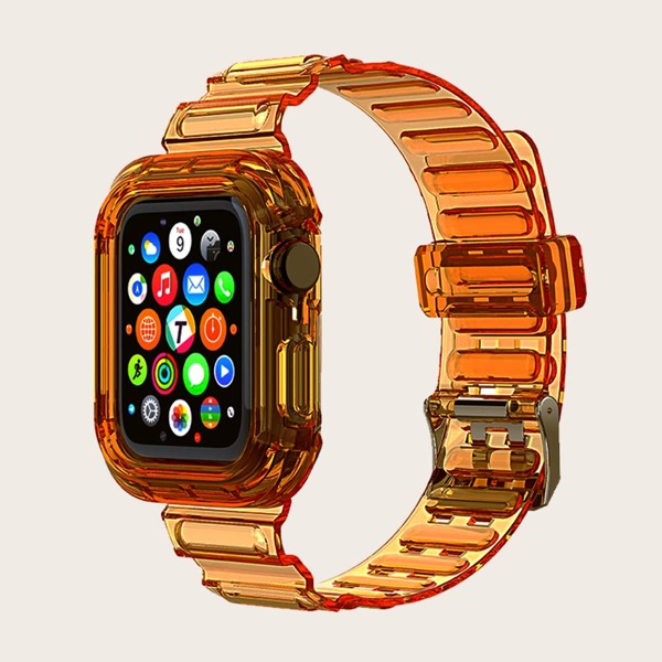 

Clear Watchband For iWatch, Orange
