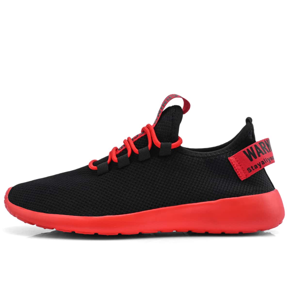 

Guys Letter Graphic Mesh Running Shoes, Black