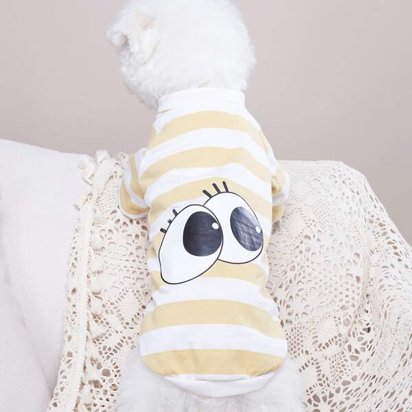 

Eye Print Pet Tee, Yellow