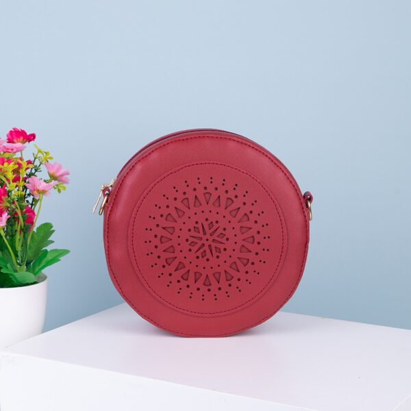 

Hollow Out Crossbody Bag, Red