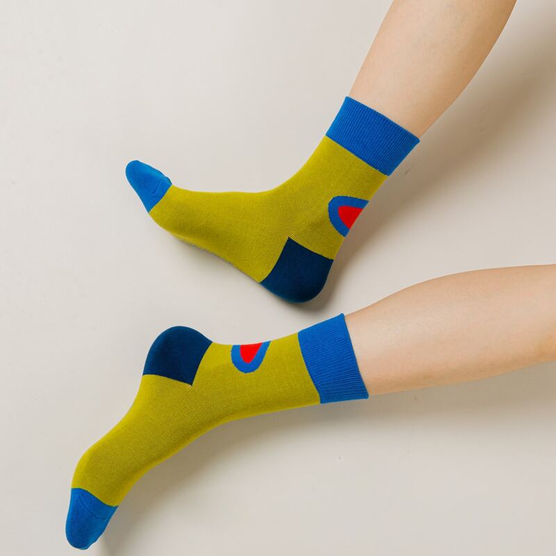 

Color Block Crew Socks, Multicolor
