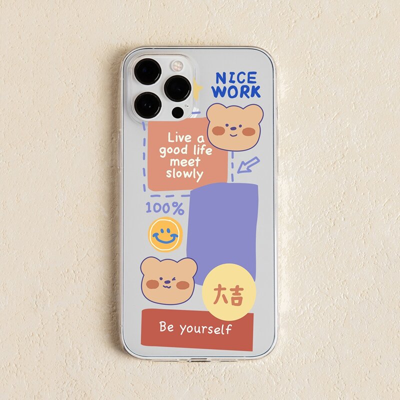 

Cartoon Graphic Phone Case, Multicolor