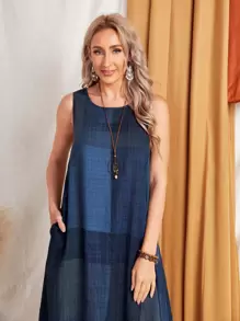 EMERY ROSE Đầm Túi Khối Màu Sọc ca rô Giải trí - Nhiều màu - Xem 3