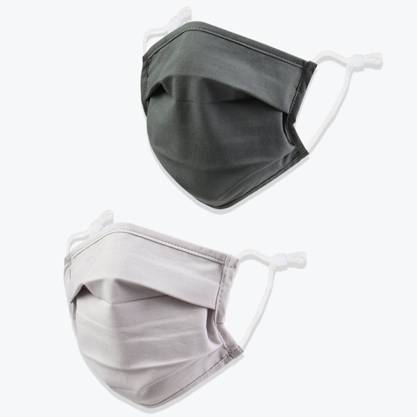 

2pcs Toddler Kids Plain Face Mask, Multicolor