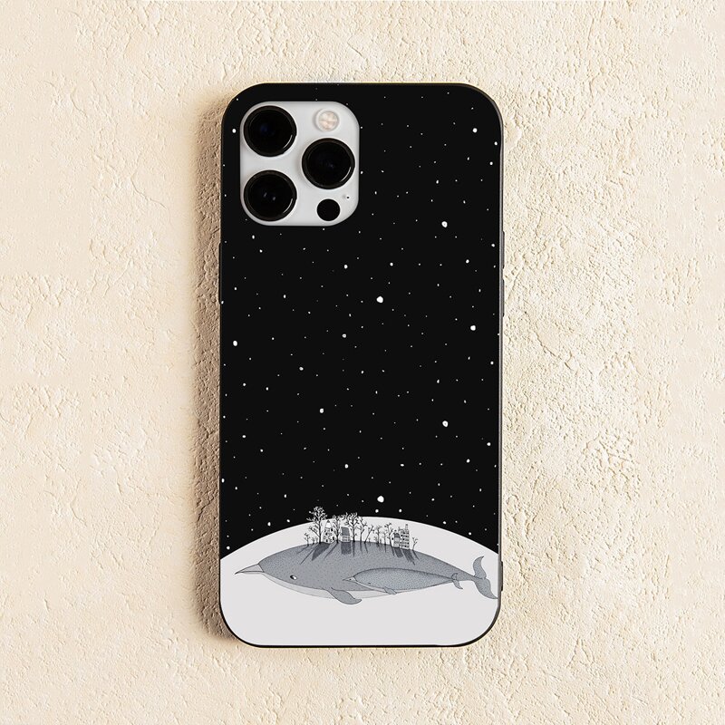 

Cartoon Planet Pattern Phone Case, Black