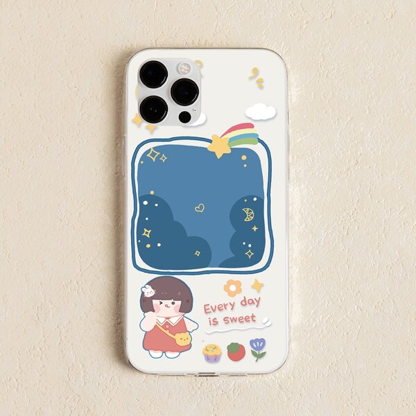 

Cartoon Graphic Phone Case, Multicolor
