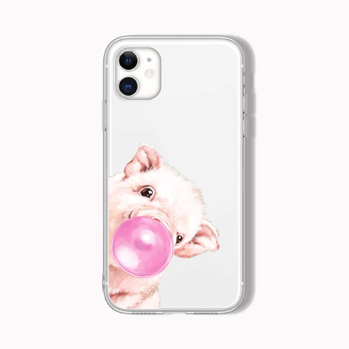 

Pig Pattern Clear Phone Case, Multicolor