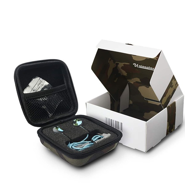 

Camo Print Braided Wired Earphone, Blue