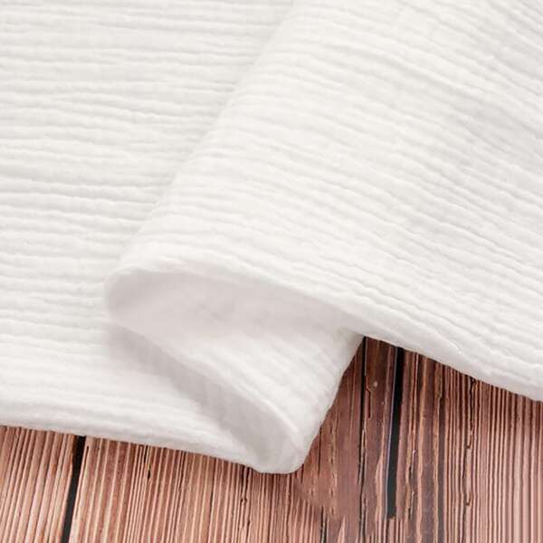 

Plain Baby Swaddling Blanket, White