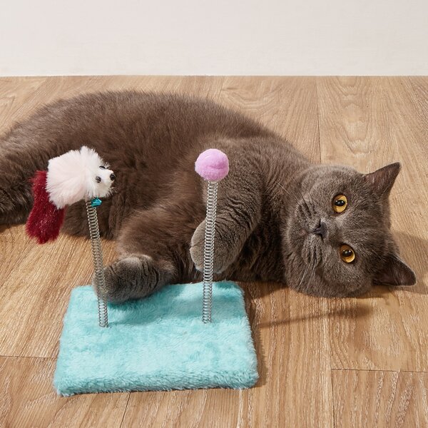 

1pc Mouse Detail Cat Teaser Toy, Baby blue