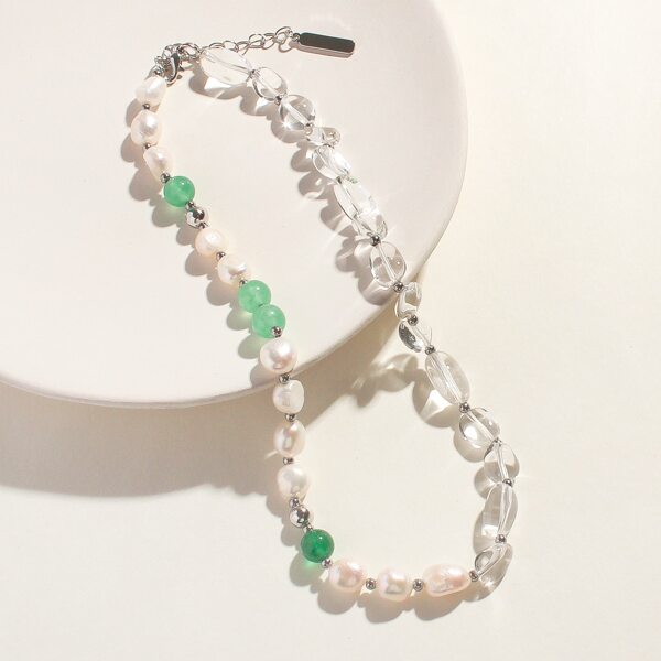 

Natural Pearl & Crystal Beaded Necklace, Multicolor