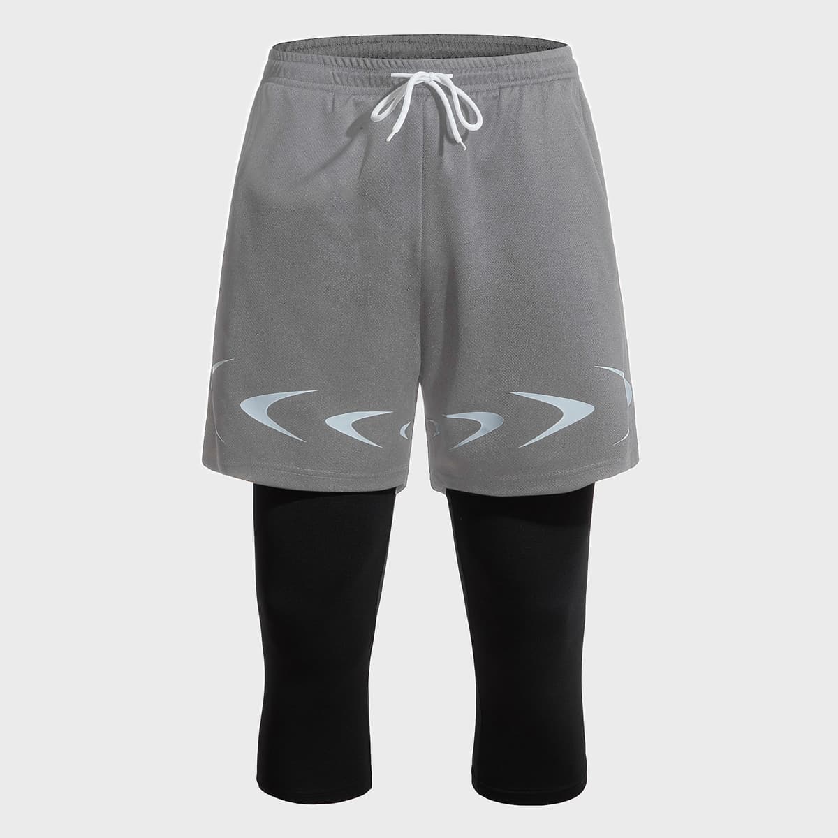 2 в 1 Мужские спортивная короткие тайтсы