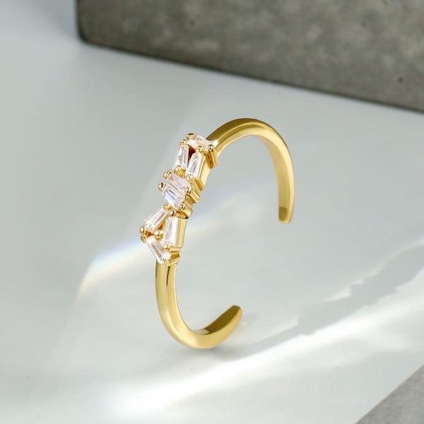

18K Gold Plated Zircon Decor Ring