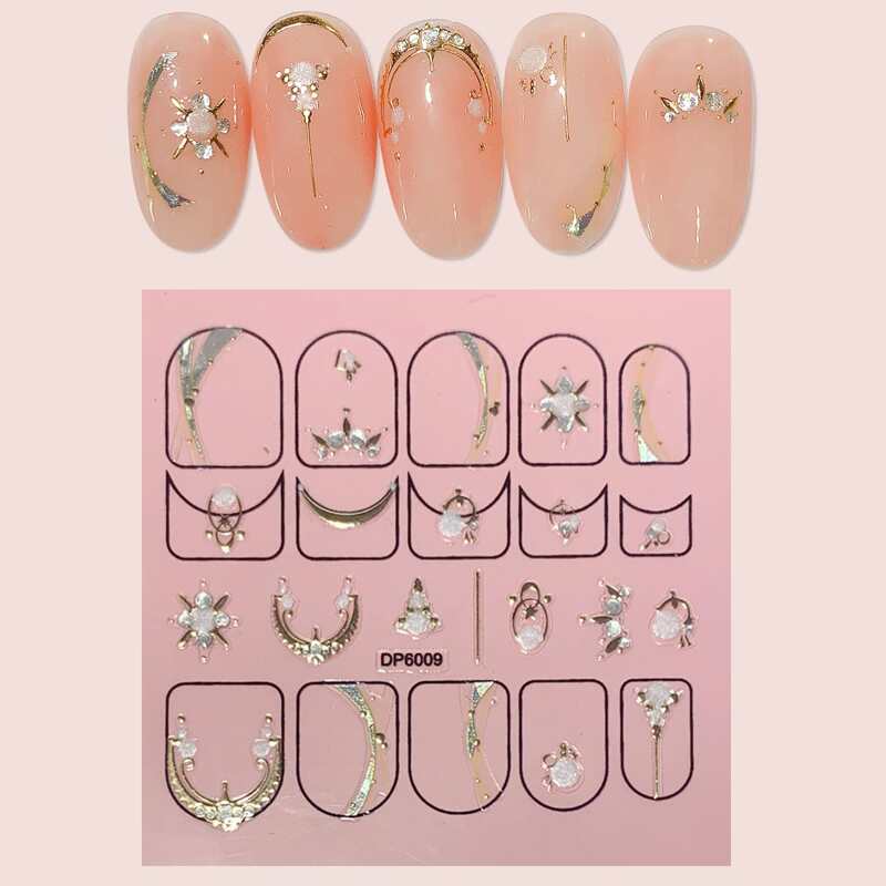 

1sheet Flower Pattern Nail Art Sticker, Multicolor