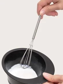 Stainless Steel Metal Mixer Egg Beater Hair Dye Mixer Hair Mask Uni Form Mixing Tool Household 1 Piece Silver, Hair Tools, Hair Products And Accessories For Barber Salon Beauty Back To School, Travel Holiday Essentials, Hair Accessories For Women, Slick Back Brush, Hair Dryer, Hair, Barber, Edge Brush, Hair Dryer, Hair Stuff, Hair Spray, Curly Hair Products - Silver - View 2